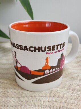 DUNKIN' DONUTS Massachusetts Runs On Dunkin' Coffee Cup Mug Destination Series